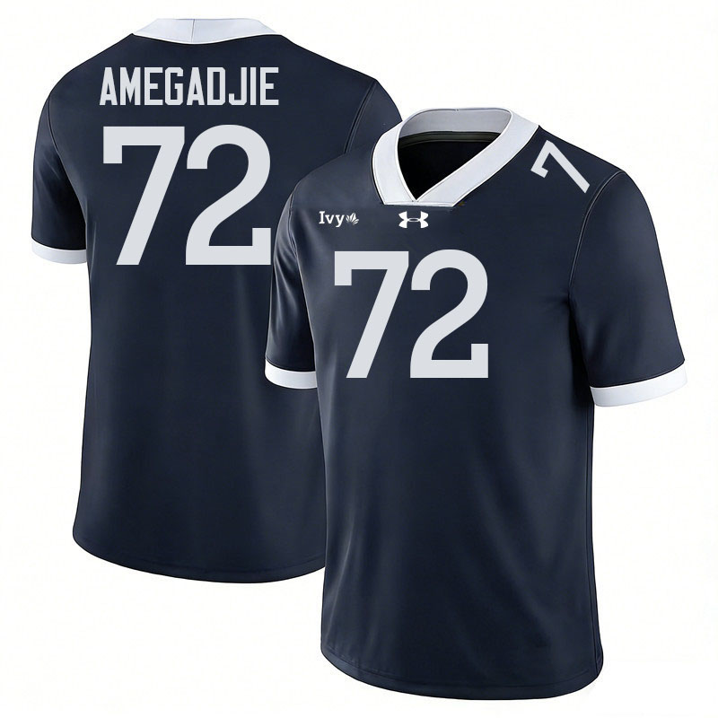 Yale Bulldogs #72 Kiran Amegadjie College Football Jerseys,Uniforms Stitched-Navy